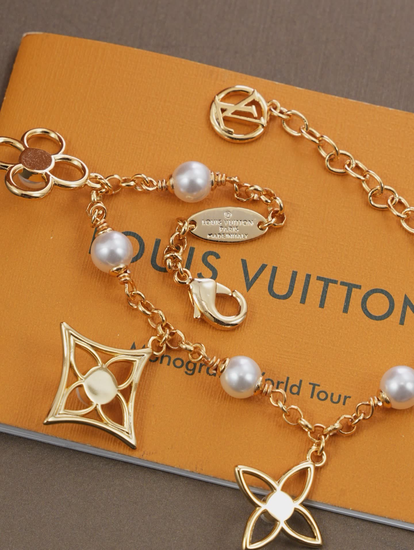 Louis Vuitton Gold-tone Pearl Bracelet